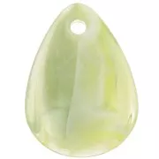 Lentejuelas de pétalos de flores curvadas de 17 mm en acrílico - Liquen jaspeado - Blanco x15