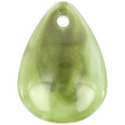 Lentejuelas de pétalos de flores curvados de 17 mm en acrílico - jaspeado oliva - blanco x15