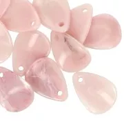 Lentejuelas de pétalos de flores curvadas de 17 mm en acrílico - Mármol malva viejo x15