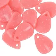 Lentejuelas de pétalos de flores curvados de 17 mm en acrílico - rosa coral moteado x15