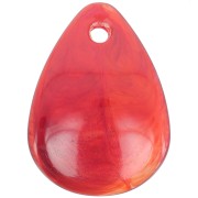 Lentejuelas de pétalo de flor curvada de 24,5 mm en acrílico - Mármol rojo x6