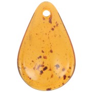 Lentejuelas de pétalo de flor curvada de 24,5 mm en acrílico - Ámbar moteado x6