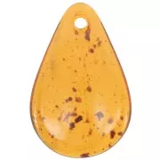 Lentejuelas de pétalo de flor curvada de 24,5 mm en acrílico - Ámbar moteado x6