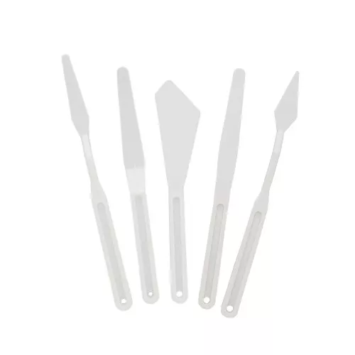 Juego de 5 cuchillos para pintar - Blanco