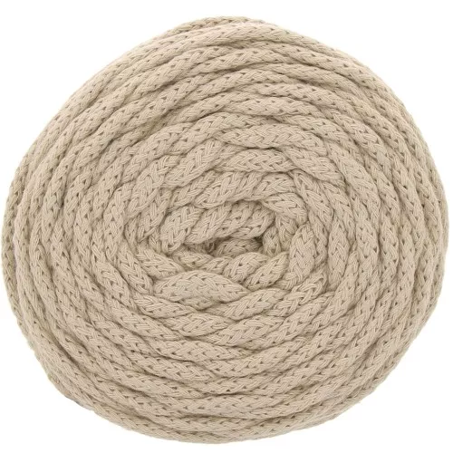 Bobina de cordón de algodón para macramé Cotton Air 5 mm - Beige x50m