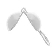 Tapanudos 5 mm con anilla de Plata 925 x10