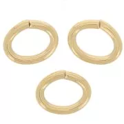 Anillas ovaladas abiertas 5x4x0,8 mm - Acero inoxidable 316L dorado x10