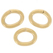 Anillas ovaladas abiertas 5,8x4,5x1 mm - Acero inoxidable 316L dorado x10