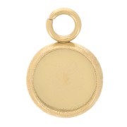 Juego de colgante para cabujón plano de 6 mm - Acero inoxidable dorado 304 x1