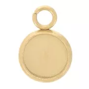 Juego de colgante para cabujón plano de 6 mm - Acero inoxidable dorado 304 x1