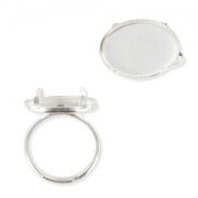 Anillo Engaste fondo plano 18x13 mm horizontal de Plata 925 x1|raw }}