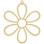 Colgante flor hueca 27,5 mm - Acero inoxidable 304 Dorado x1