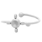 Anillo ajustable T54 a T58 con 4 anillos y para cabujón 1088 3mm - acero inoxidable 304L|raw }}