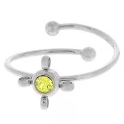 Anillo ajustable T54 a T58 con 4 anillos y para cabujón 1088 3mm - acero inoxidable 304L