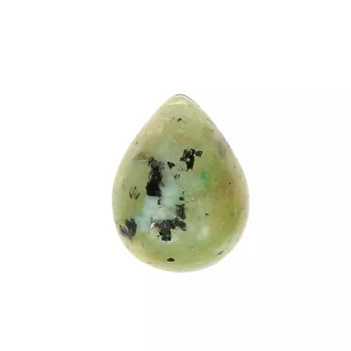 Cabujones gota 5x4 mm en gema - Turquesa africana - Jaspe x2