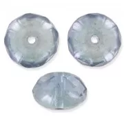 Donuts 9x6 mm Cristal Baby Blue Luster x25