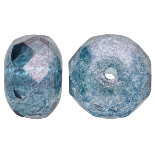 Donuts 9x6 mm Cristal Baby Blue Luster x25