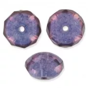 Donuts 9x6 mm Cristal Lila Vega Lustre x25