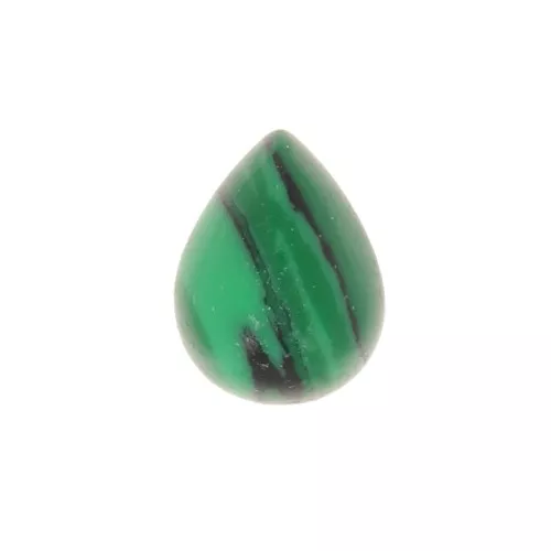 Cabujones gota 5x4 mm en imitación piedra preciosa - Malaquita x2