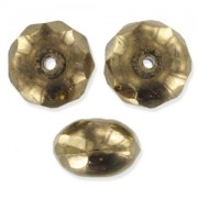 Donuts 9x6 mm Oro Azabache x25