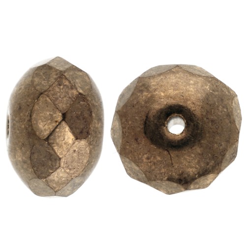 Donuts 9x6 mm Oro Azabache x25