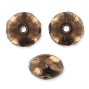 Donuts 7x4 mm Jet Bronce x25