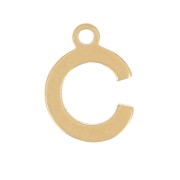 Charm letra alfabeto 7 mm - C - Acero inoxidable 304 Dorado x1|raw }}