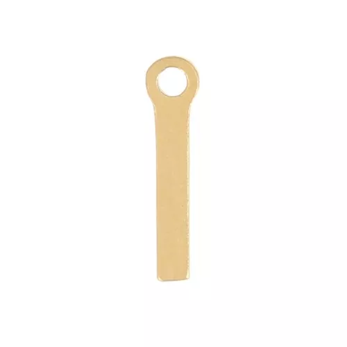 Charm letra alfabeto 7 mm - I - Acero inoxidable 304 Dorado x1