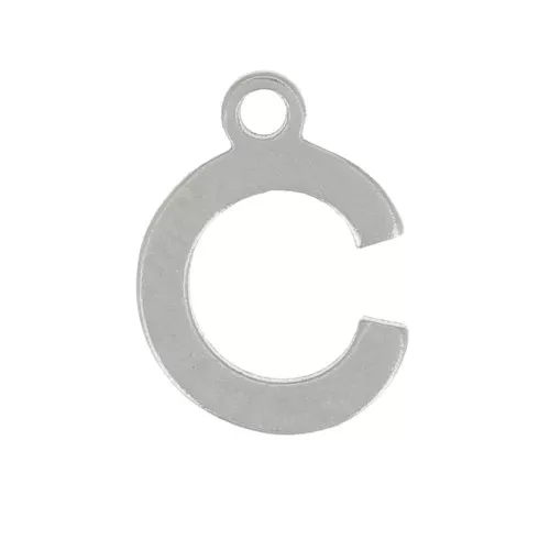 Letra del alfabeto 7 mm - C - Acero inoxidable 304 x1