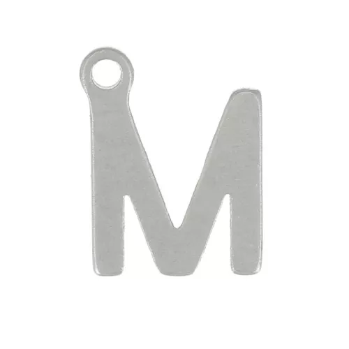 Letra alfabética de 7 mm - M - acero inoxidable 304 x1