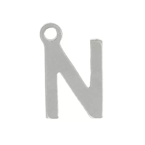 Letra del alfabeto 7 mm - N - Acero inoxidable 304 x1