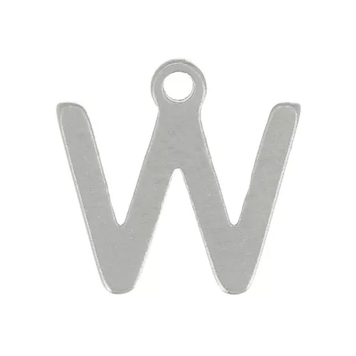 Letra del alfabeto 7 mm - W - Acero inoxidable 304 x1