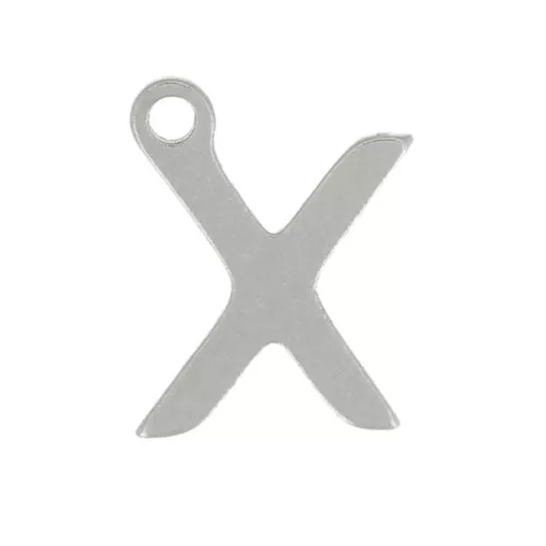 Charm letra alfabeto 7 mm - X - Acero inoxidable 304 x1