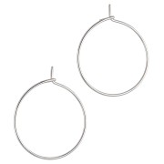 Pendientes de aro de 20 mm para decorar - Acero inoxidable 316L x40