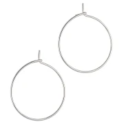 Pendientes de aro de 20 mm para decorar - Acero inoxidable 316L x40