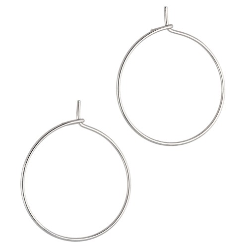 Pendientes de aro de 20 mm para decorar - Acero inoxidable 316L x40