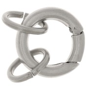 Mosquetón redondo de 21 mm con 2 anillas abiertas - Acero inoxidable 316L x1