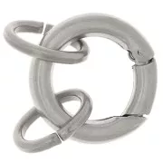 Mosquetón redondo de 21 mm con 2 anillas abiertas - Acero inoxidable 316L x1