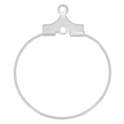 Soportes para pendientes - Pendientes para decorar 21 mm - Acero inoxidable chapado en plata 316L x2|raw }}