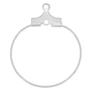 Soportes para pendientes - Pendientes para decorar 21 mm - Acero inoxidable chapado en plata 316L x2