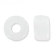 Cuentas con agujero grande - Pony Beads 6 mm - Preciosa - White Opal x15