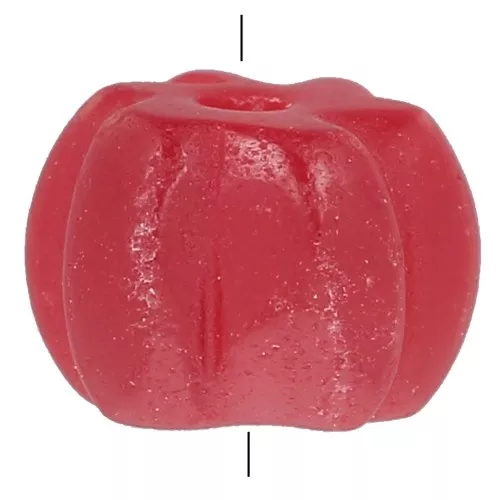 Gema de cuenta calabaza 8 mm - Calcedonia roja x1