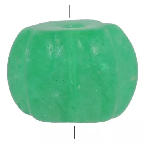 Gema de cuenta calabaza 8 mm - Calcedonia verde oscuro x1