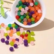 Cuenta de gema de color calabaza de 8 mm - Calcedonia violeta oscuro x1