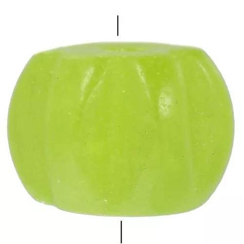 Cuenta calabaza 8 mm piedras preciosas - Calcedonia verde claro x1