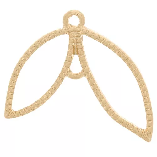 Colgante de ala 19,5x25 mm - Dorado x1