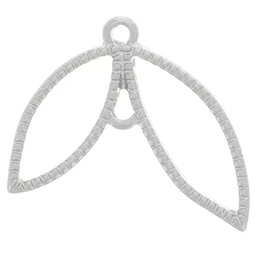 Colgante ala 19,5x25 mm - Plata x1