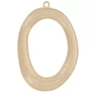 Colgante ovalado irregular curvado texturado 43x29 mm - Dorado satinado x1