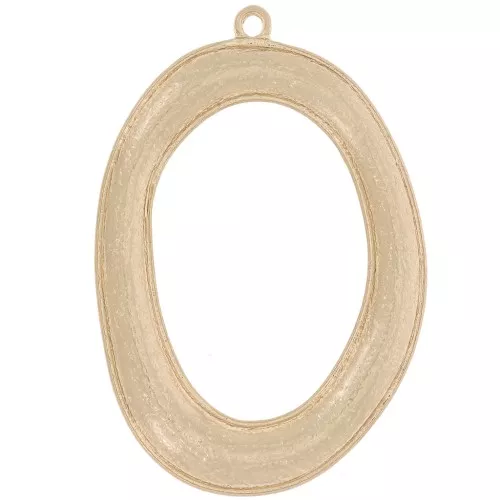 Colgante ovalado irregular curvado texturado 43x29 mm - Dorado satinado x1