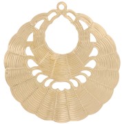 Colgante redondo calado 36,5 mm - Dorado x1|raw }}